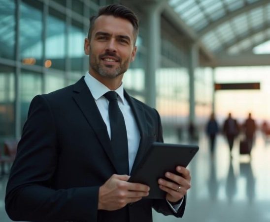 Un chauffeur privé à Cassis qui attend son chauffeur à l'aéroport de Marseille pour le conduire jusqu'a Cassis