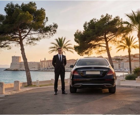 Un chauffeur privé qui attend un client pour une mise à disposition à Cassis